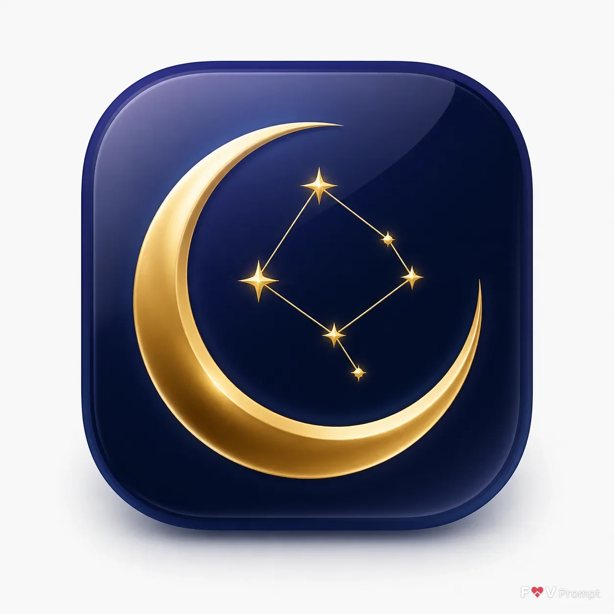 Glass Horoscope Crescent App Icon
