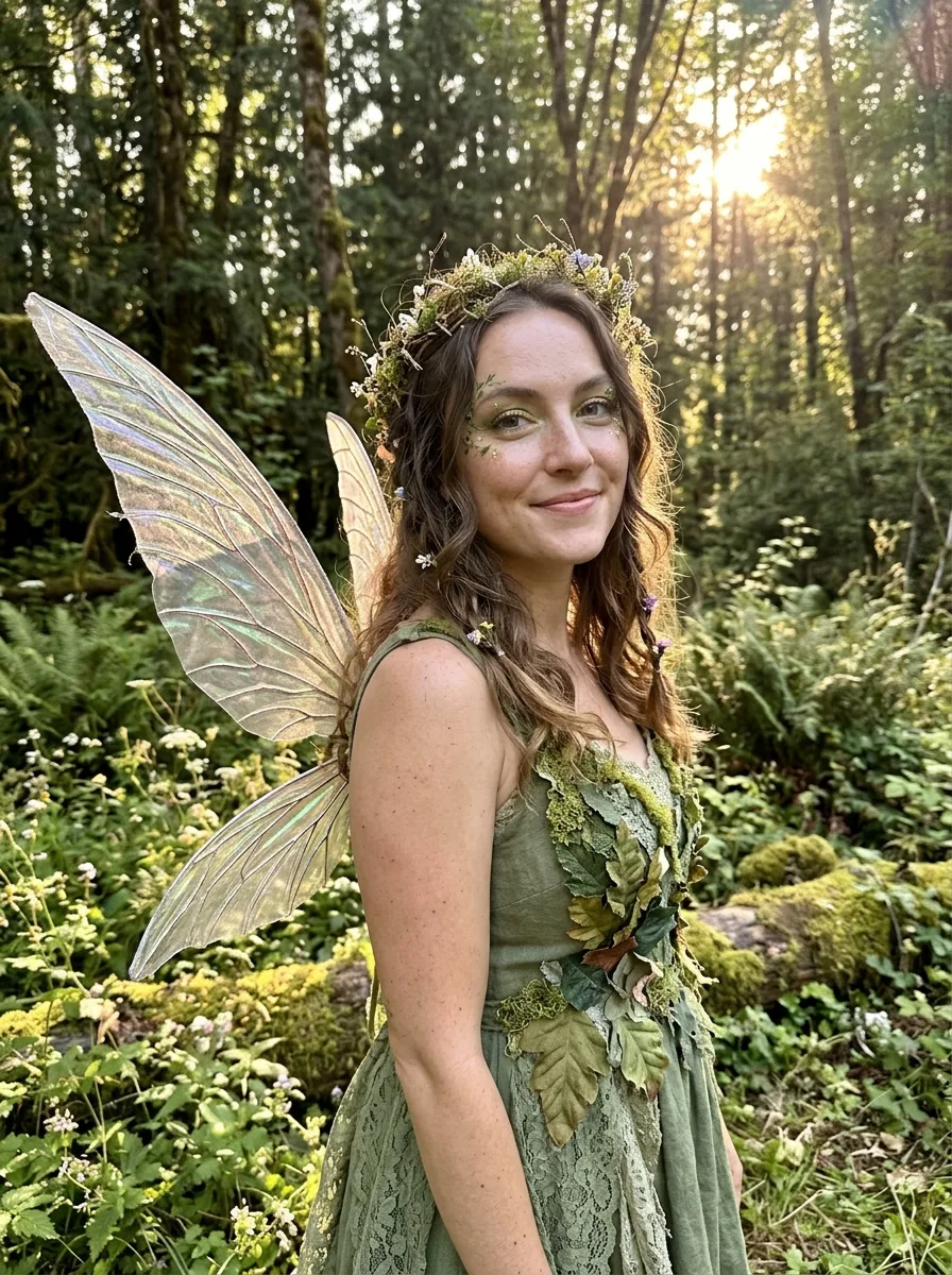 Golden Hour Forest Fairy Portrait