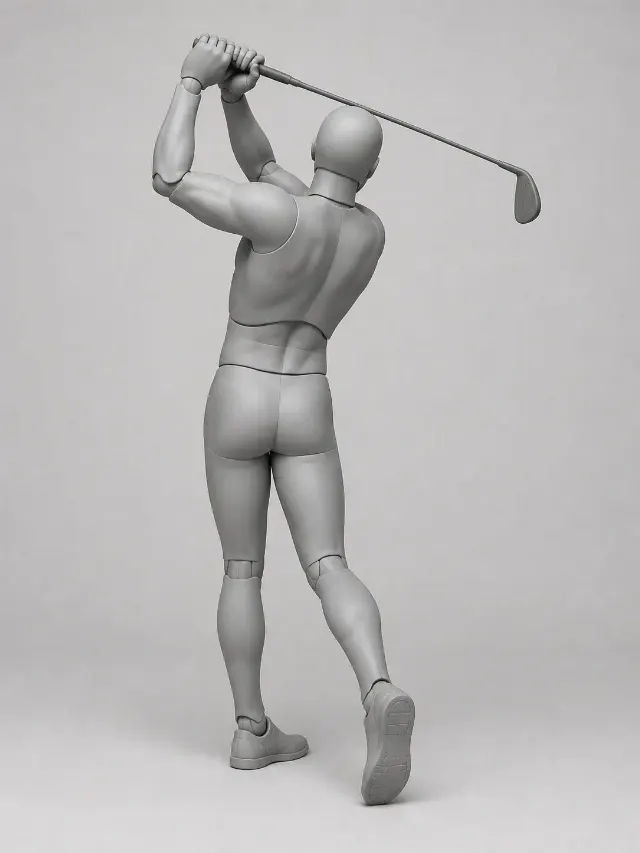 Golf Swing Follow-Through Pose Reference