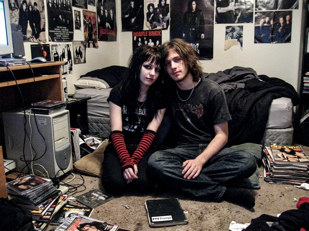 Goth Couple Bedroom Webcam Still