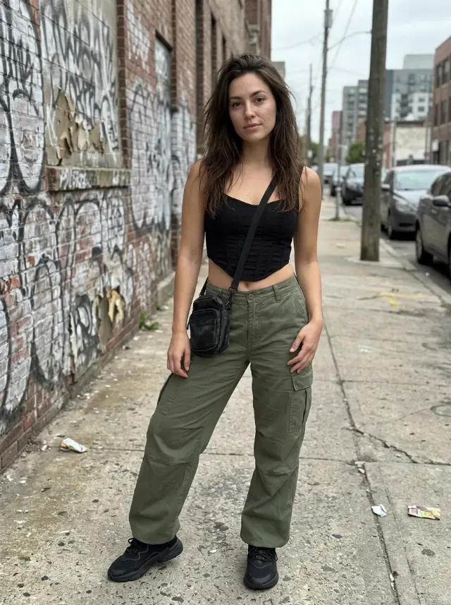 Graffiti Wall Streetwear Full Body Portrait