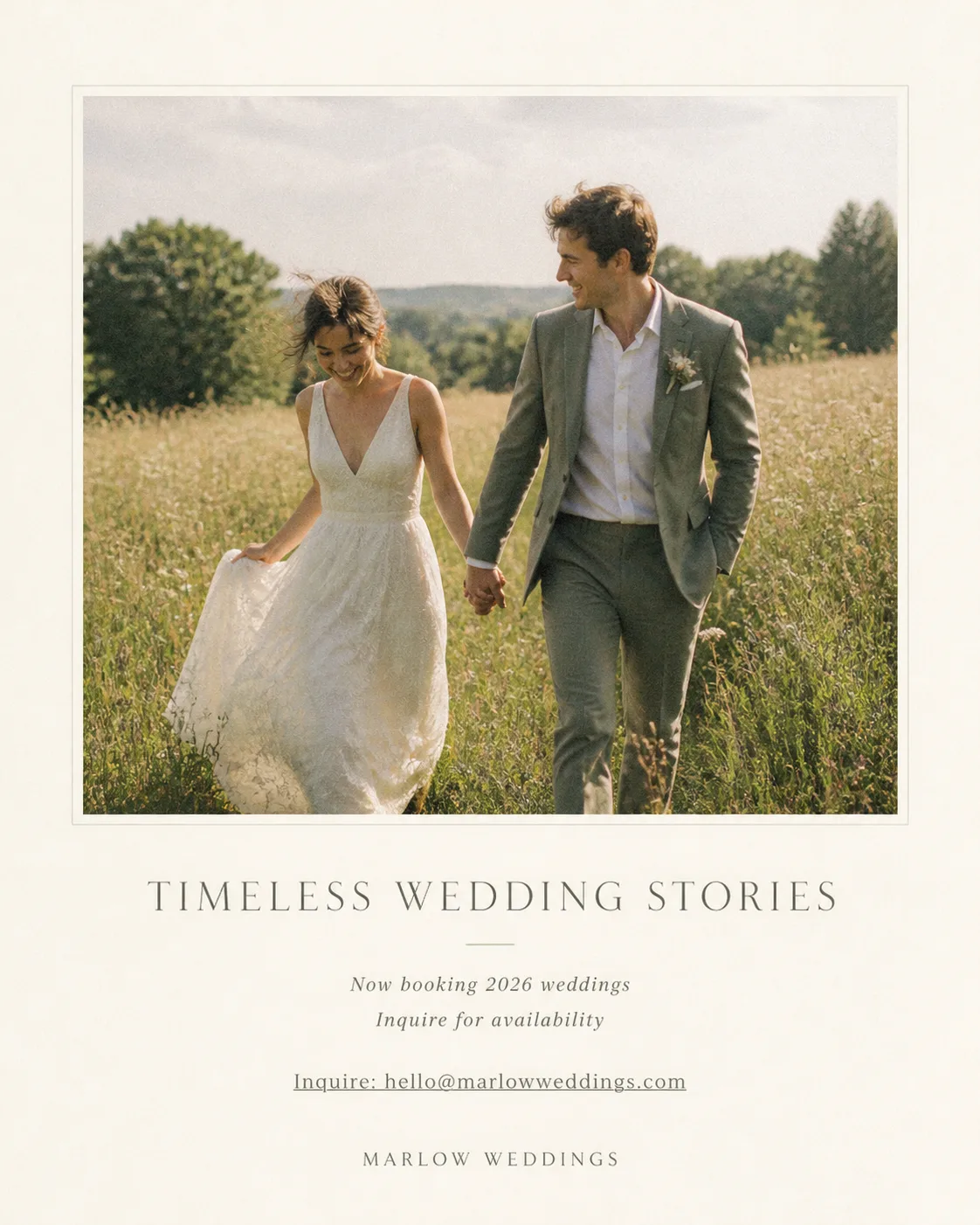 Grainy Film Wedding Photography Instagram Post