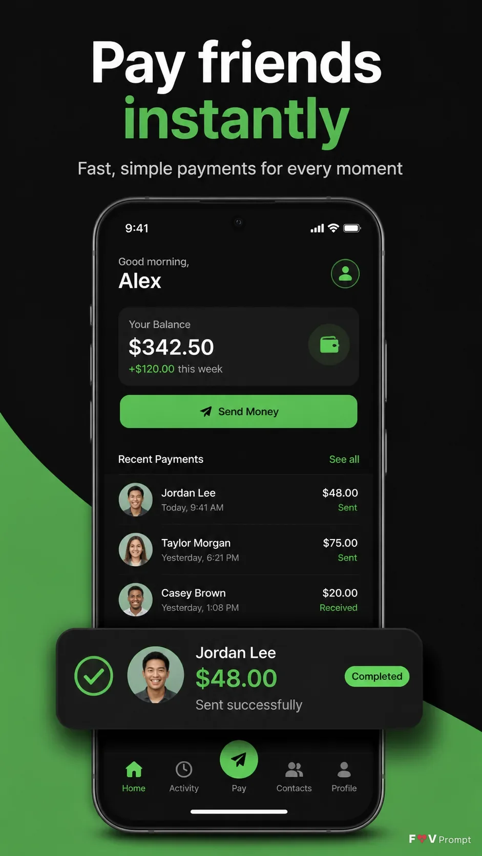Green Payments App Store Screenshot