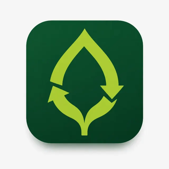 Green Recycling Guide App Icon