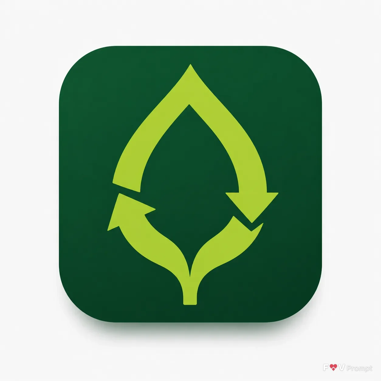 Green Recycling Guide App Icon