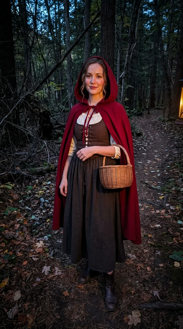 Halloween Red Riding Hood Forest Portrait