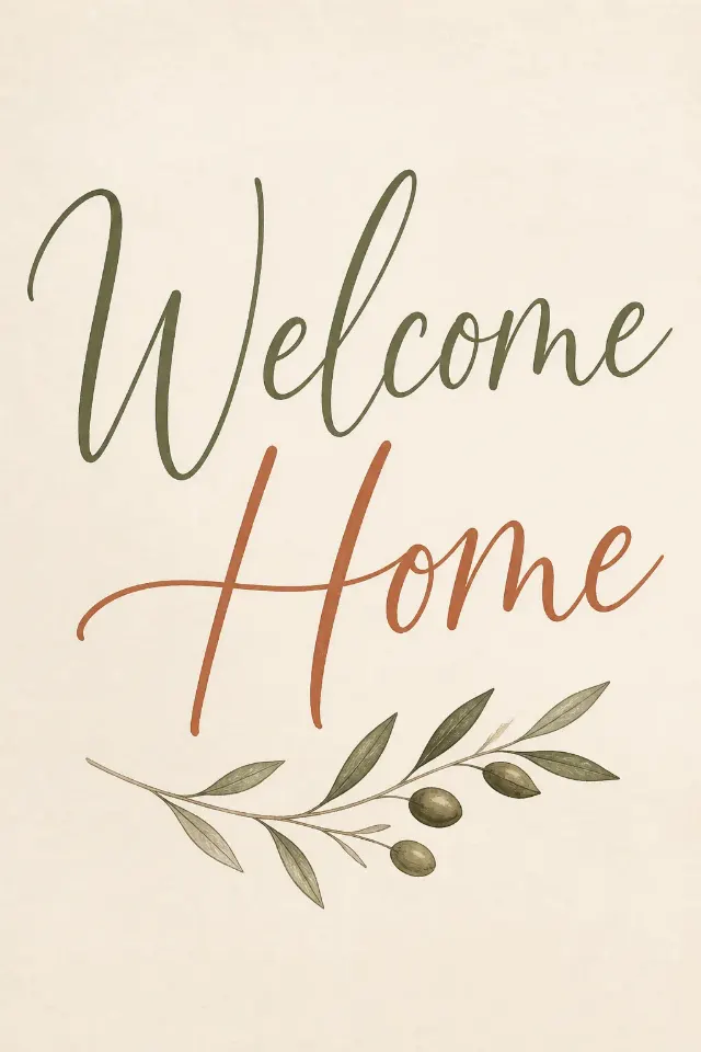Hand Lettered Welcome Home Wall Print