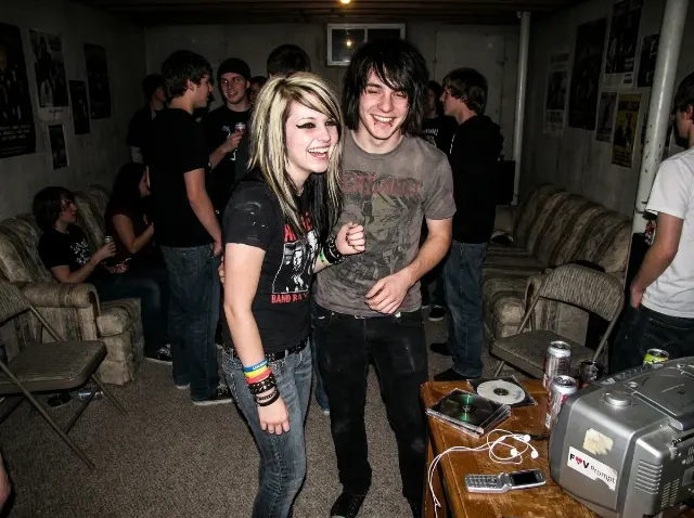Harsh Flash Scene Couple Party Photo