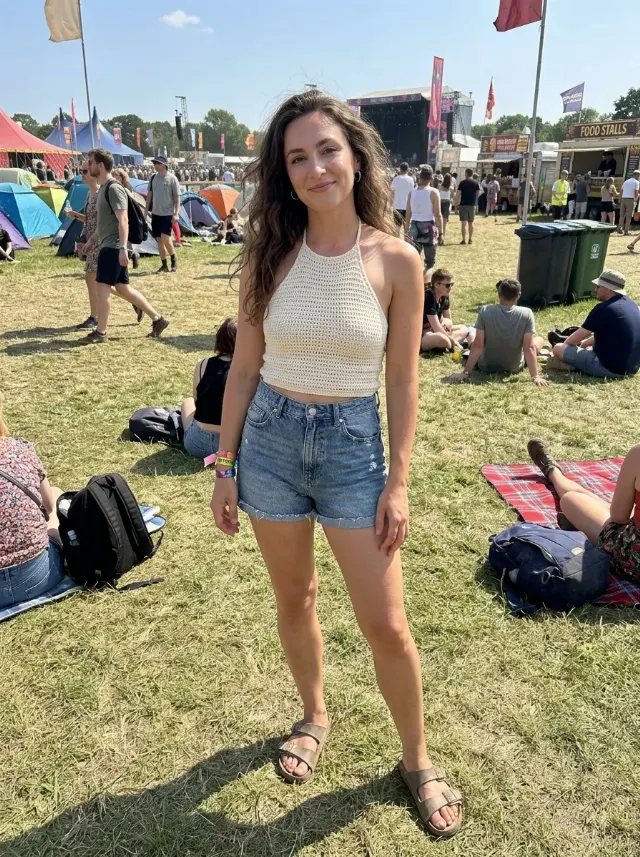 Harsh Sun Festival Outfit Candid