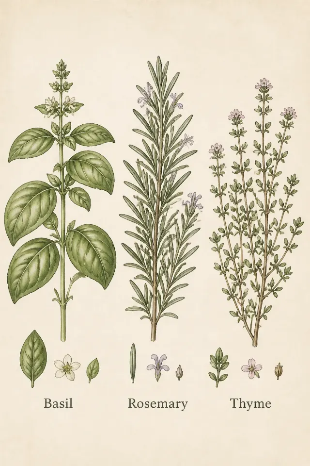 Herb Garden Kitchen Botanical Print