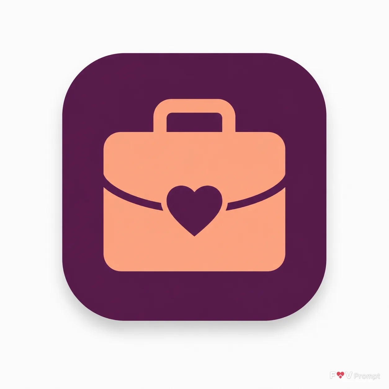HR Briefcase Heart-Shaped App Icon