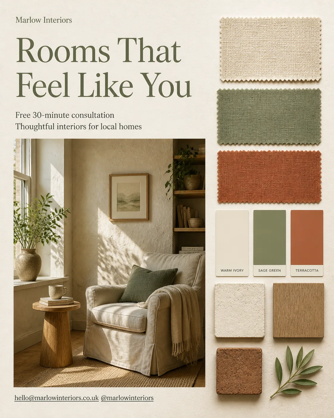 Interior Design Mood Board Instagram Post