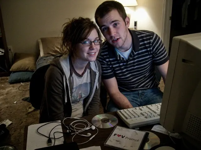 Late 2000s Couple Webcam Photo