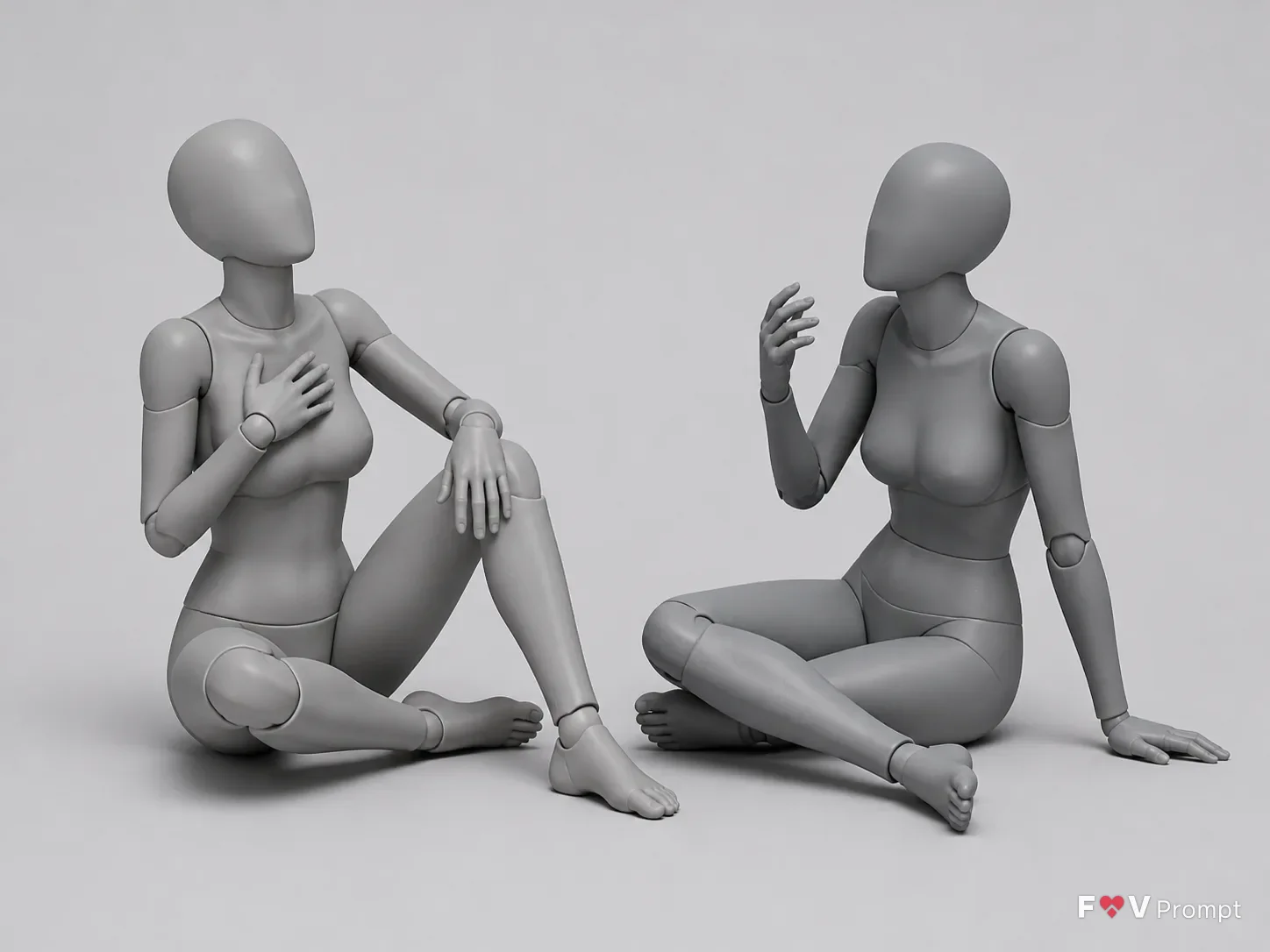 Laughing Floor Sitting Pose Reference