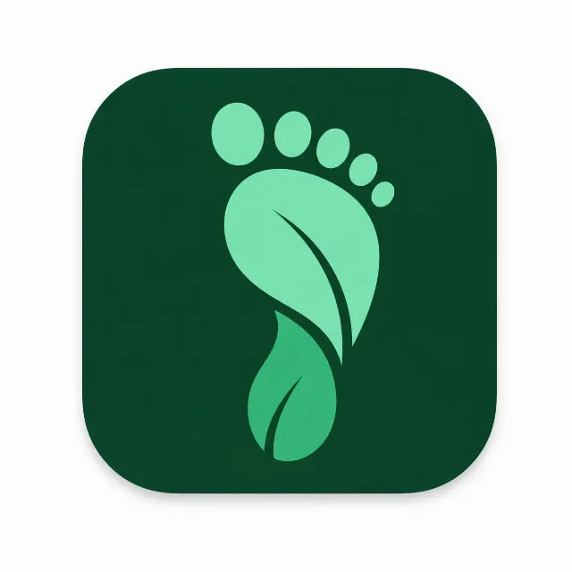 Leaf Footprint Carbon App Icon