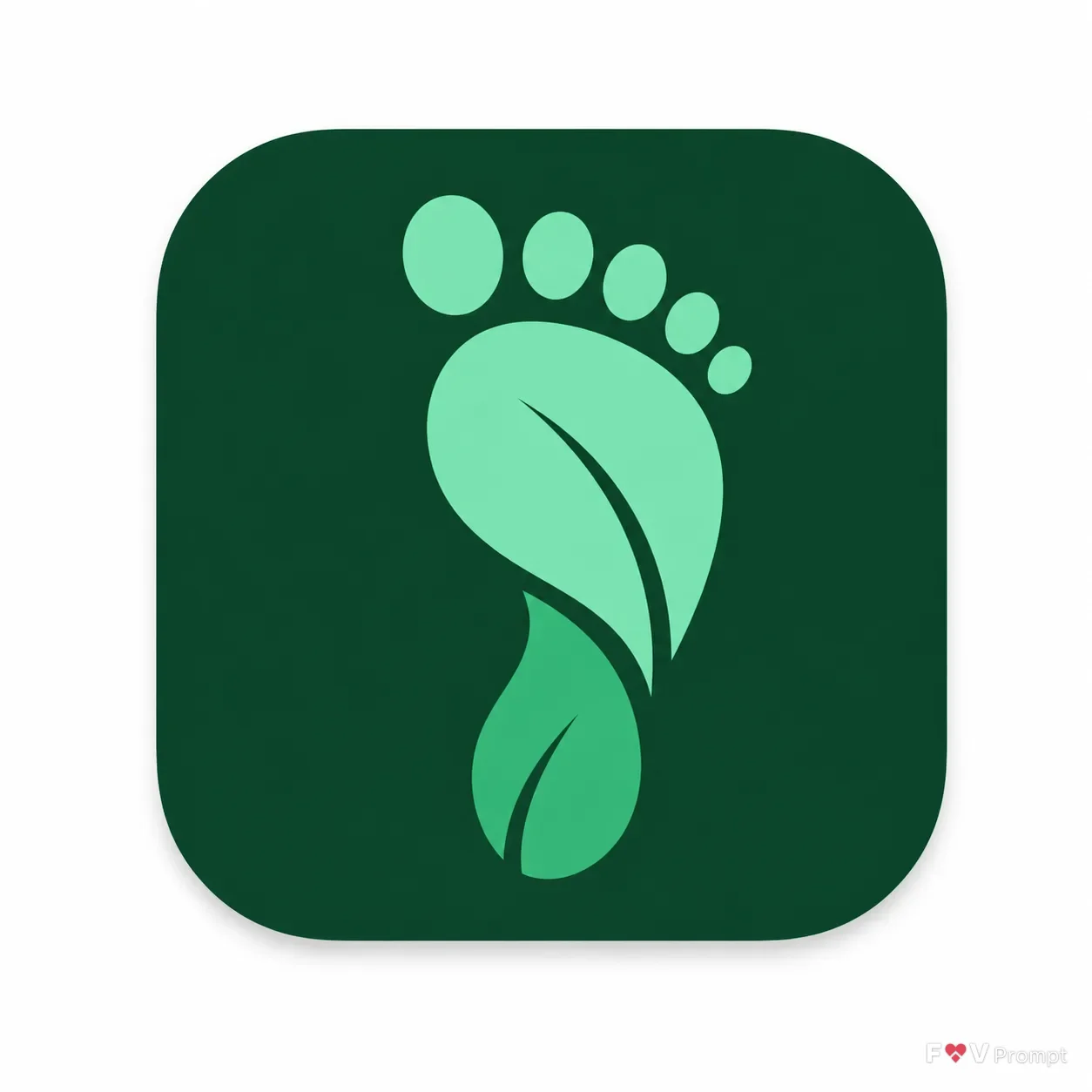 Leaf Footprint Carbon App Icon