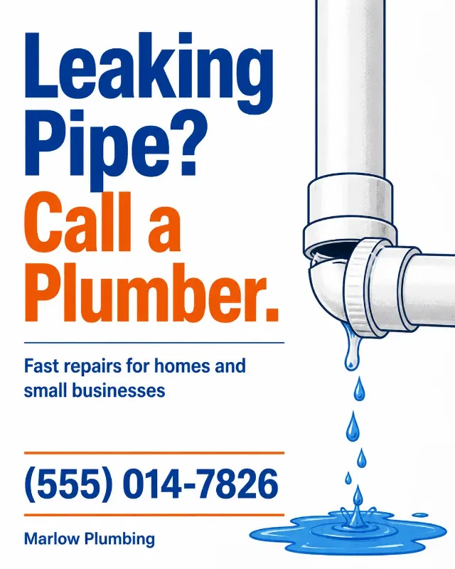 Leaking Pipe Plumbing Instagram Post