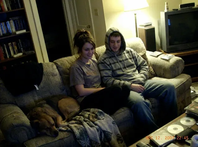 Low-Light 2000s Couple Webcam Still
