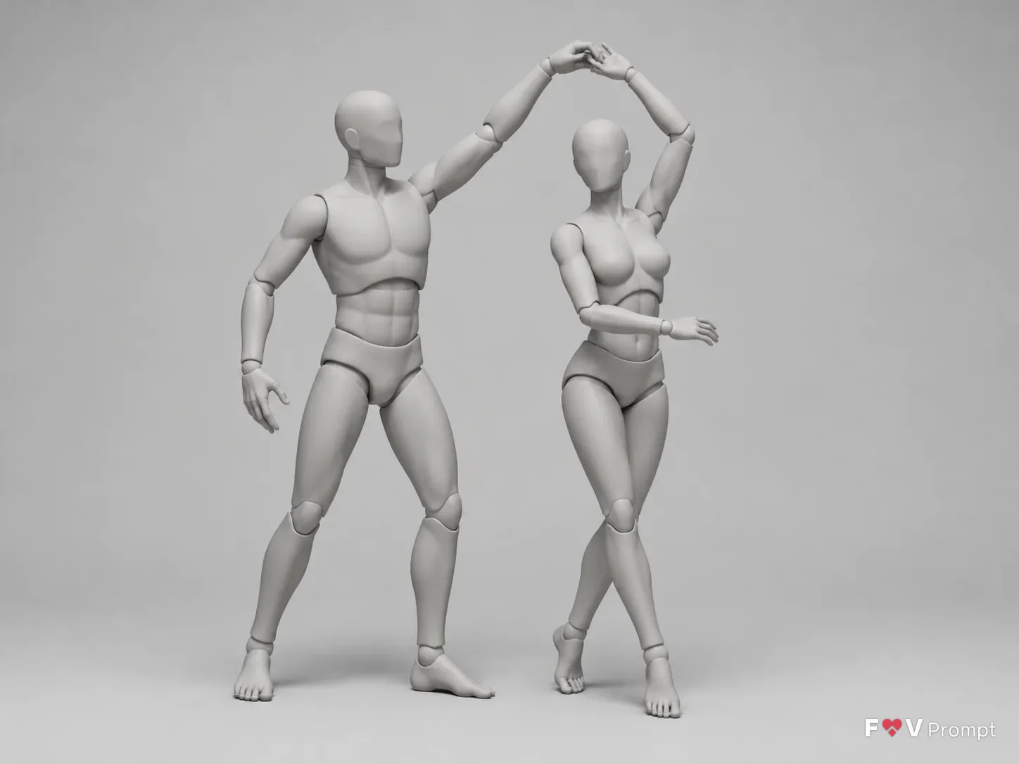 Male And Female Salsa Spin Reference