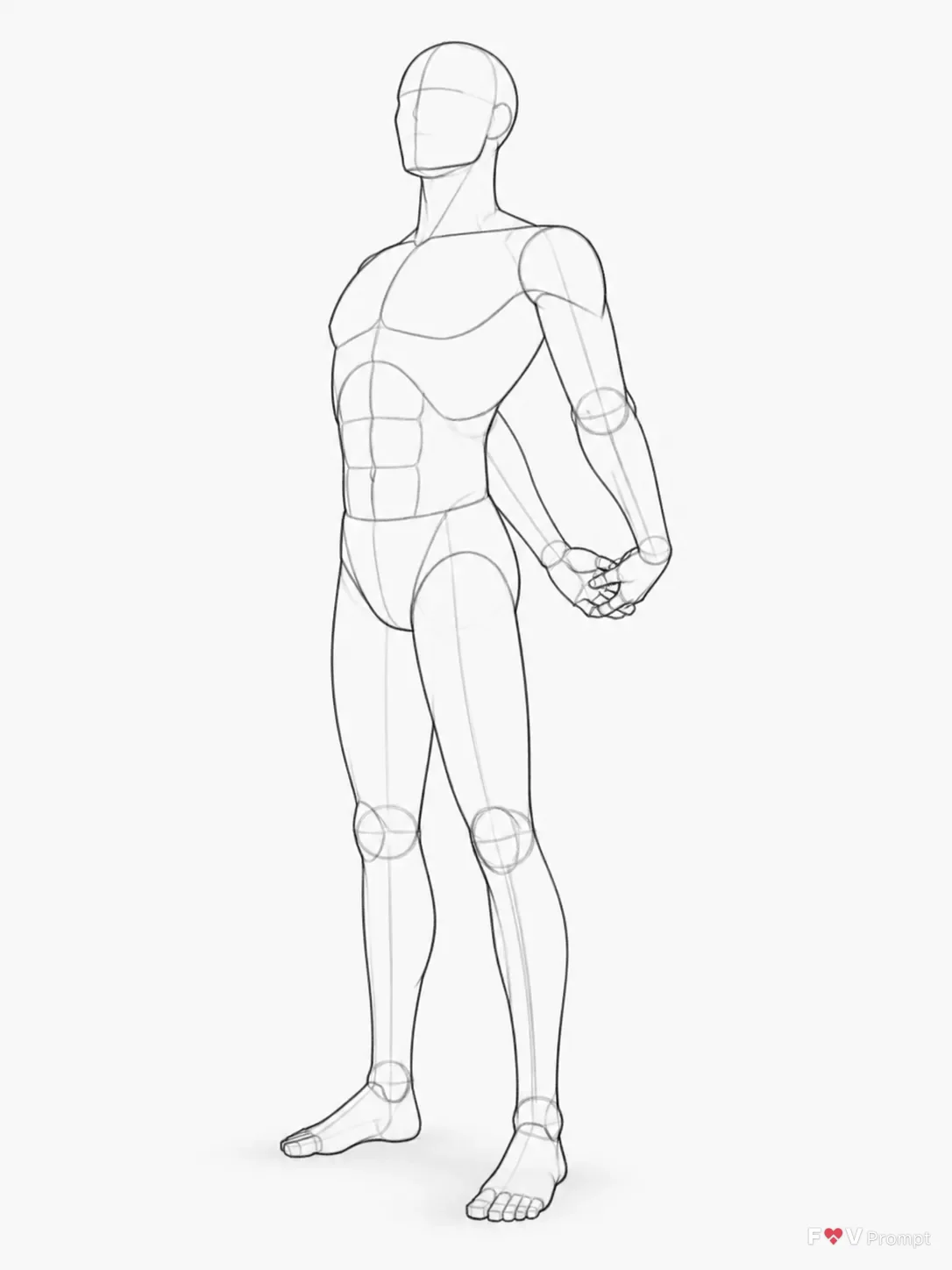 Male Back Stretch Pose Reference