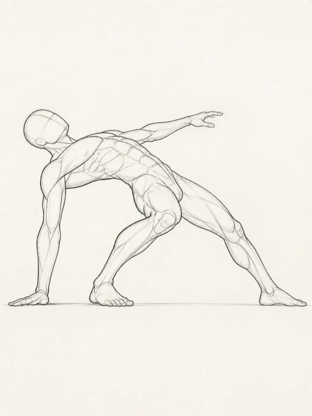 Male Backbend Dodge Pose Reference