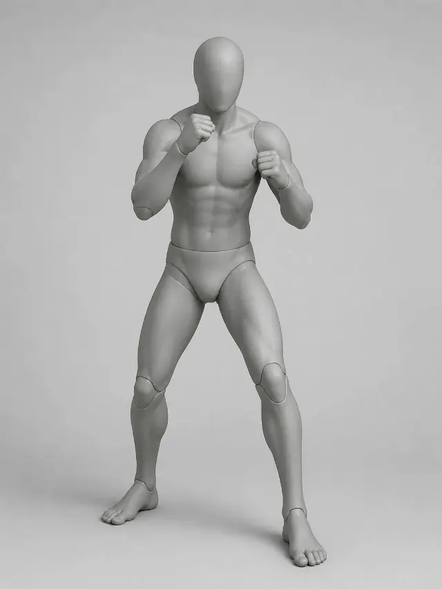 Male Boxing Guard Pose Reference