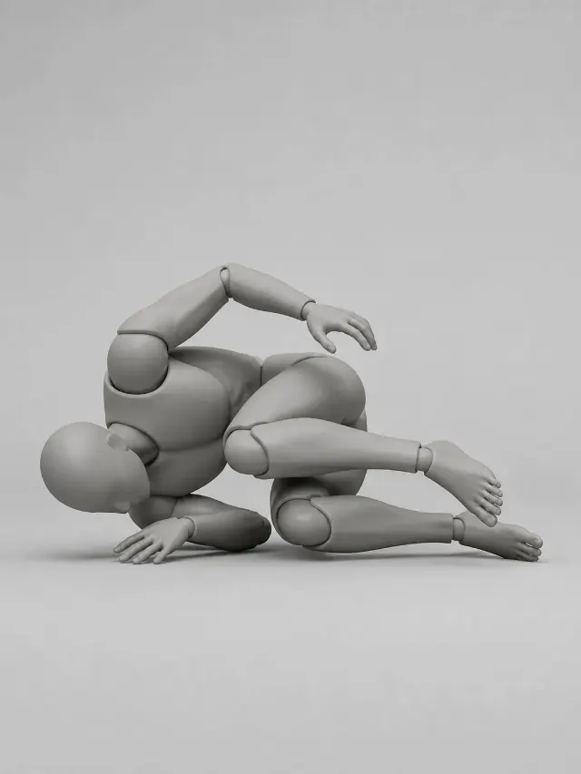 Male Combat Dodge Side View Mannequin