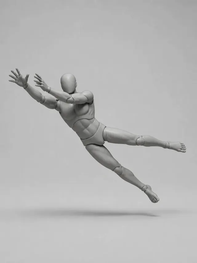 Male Goalkeeper Diving Pose Reference