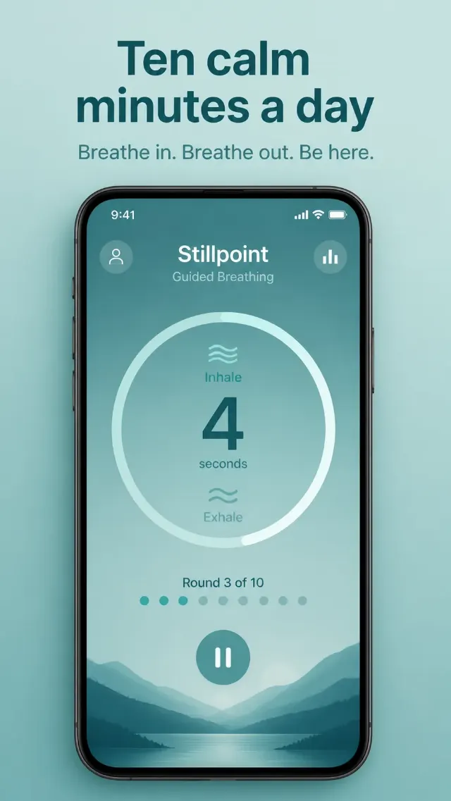 Meditation App Breathing Exercise Screenshot
