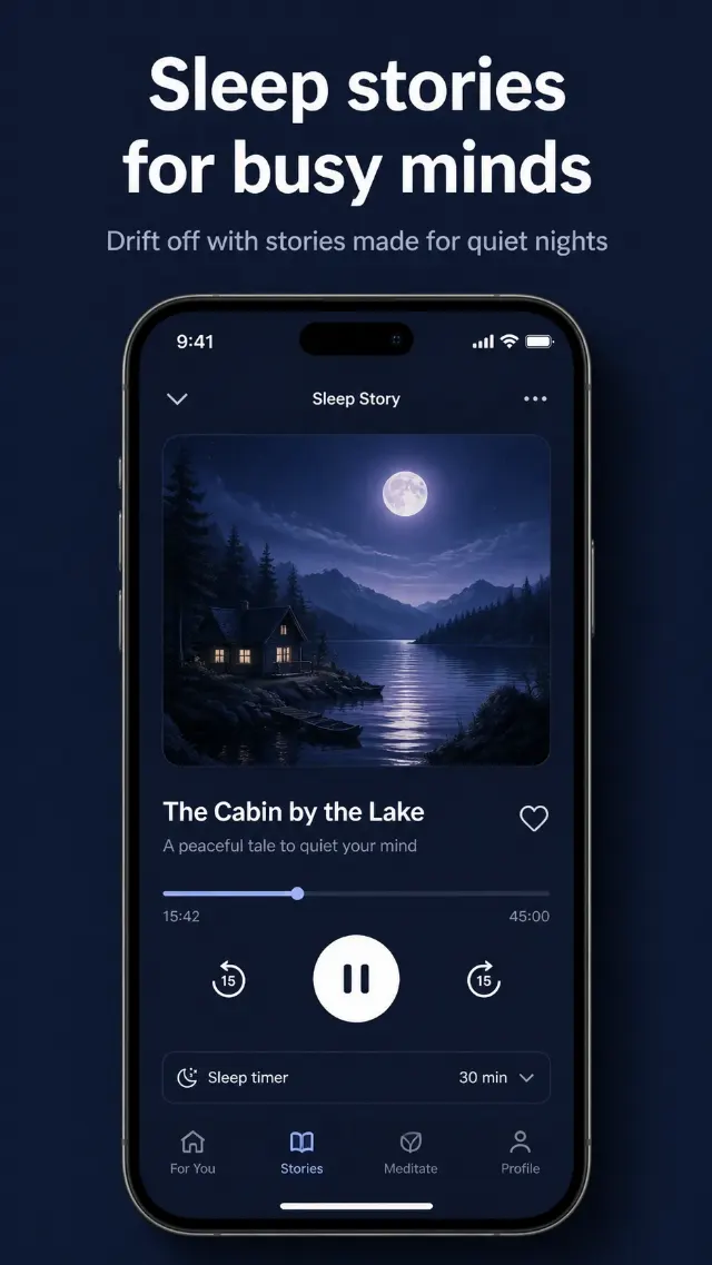 Meditation Sleep Story App Store Screenshot