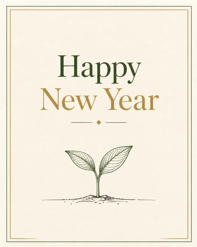 Minimal New Year Business Greeting Card