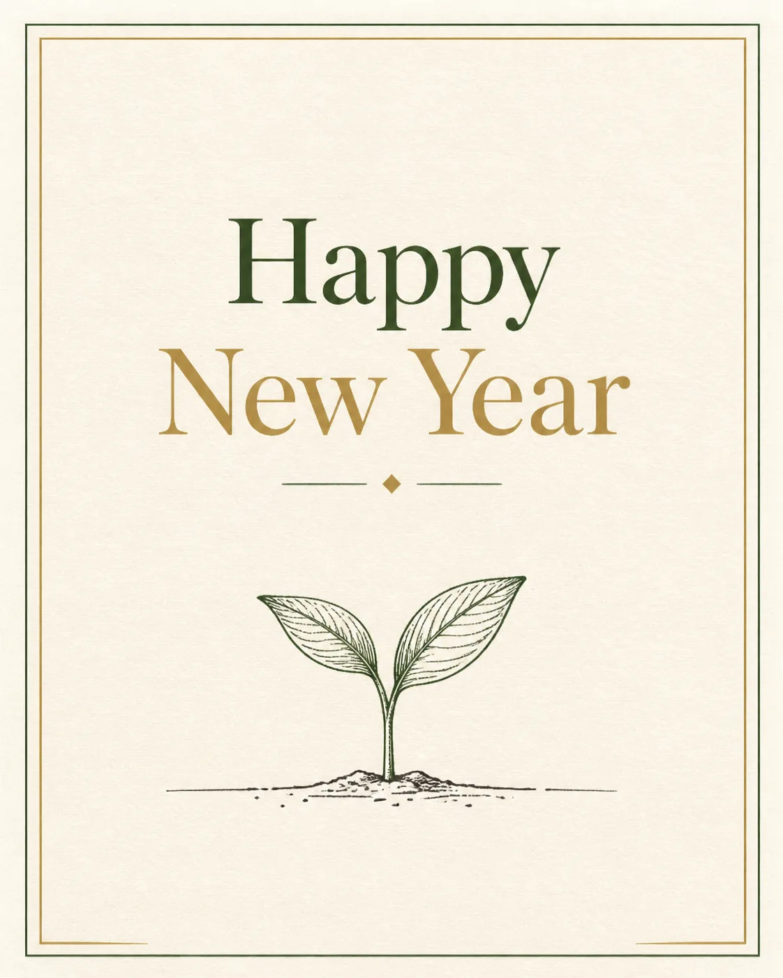 Minimal New Year Business Greeting Card