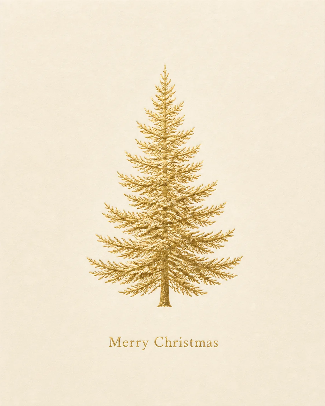 Minimalist Gold Foil Christmas Card