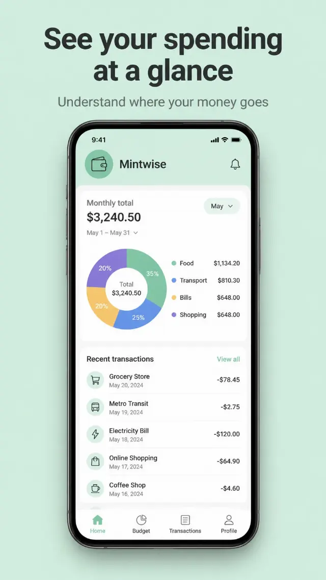 Mint Budgeting App Store Screenshot