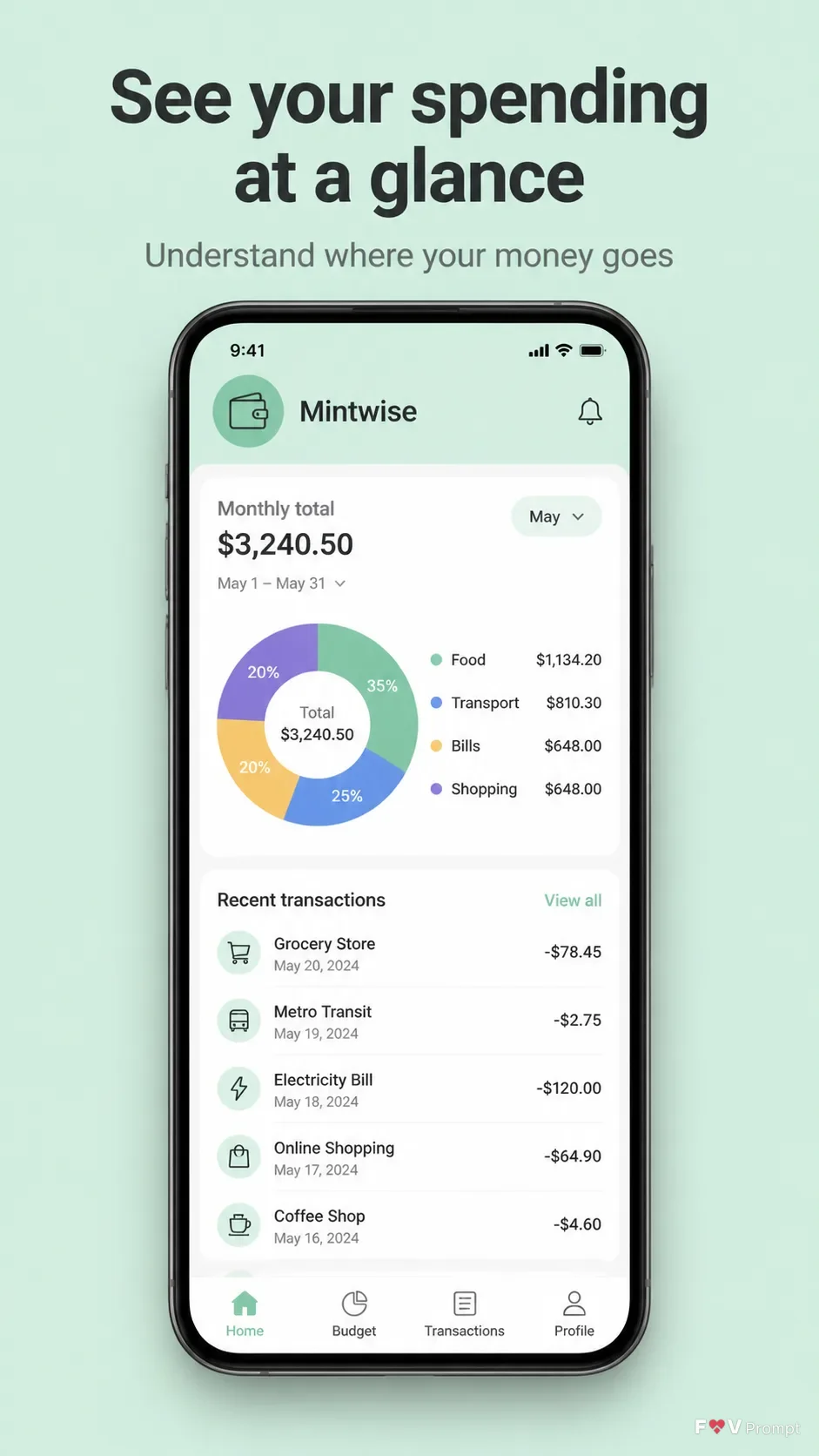 Mint Budgeting App Store Screenshot