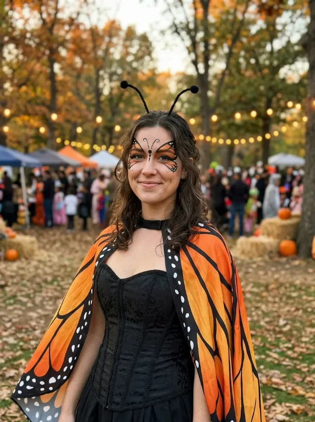 Monarch Butterfly Halloween Costume Portrait