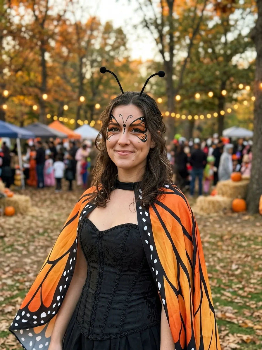 Monarch Butterfly Halloween Costume Portrait