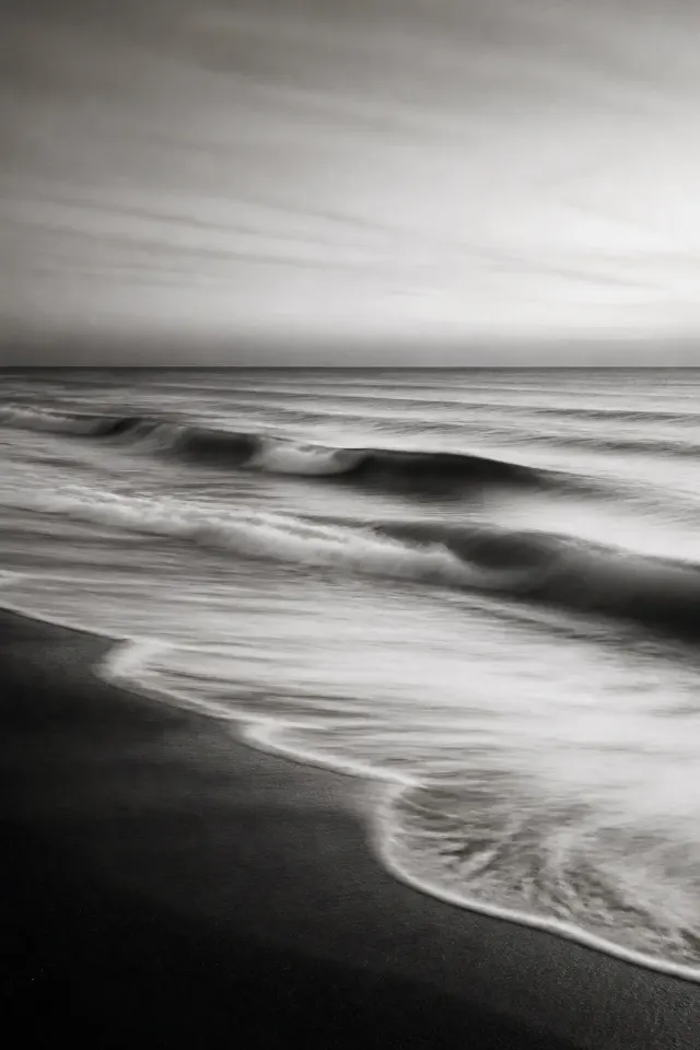Monochrome Long Exposure Ocean Print