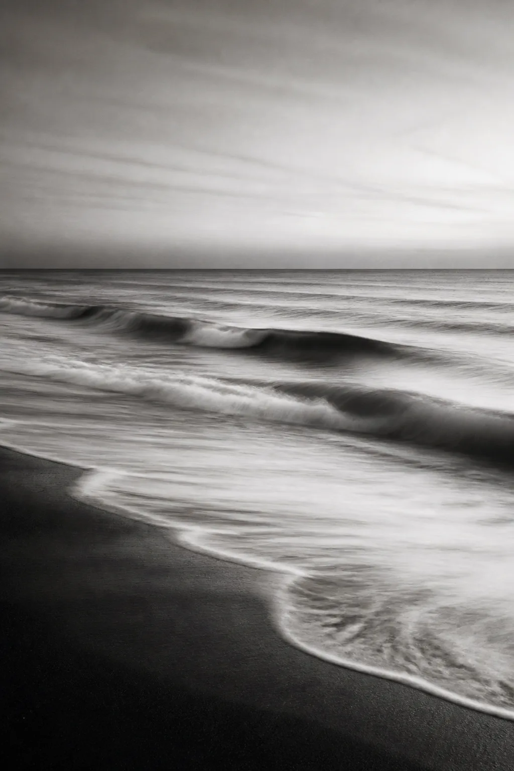 Monochrome Long Exposure Ocean Print