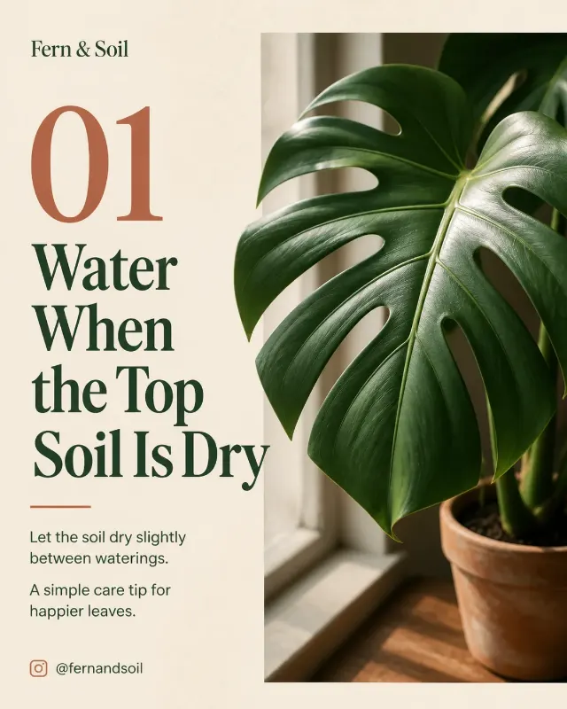 Monstera Care Tip Instagram Carousel Cover