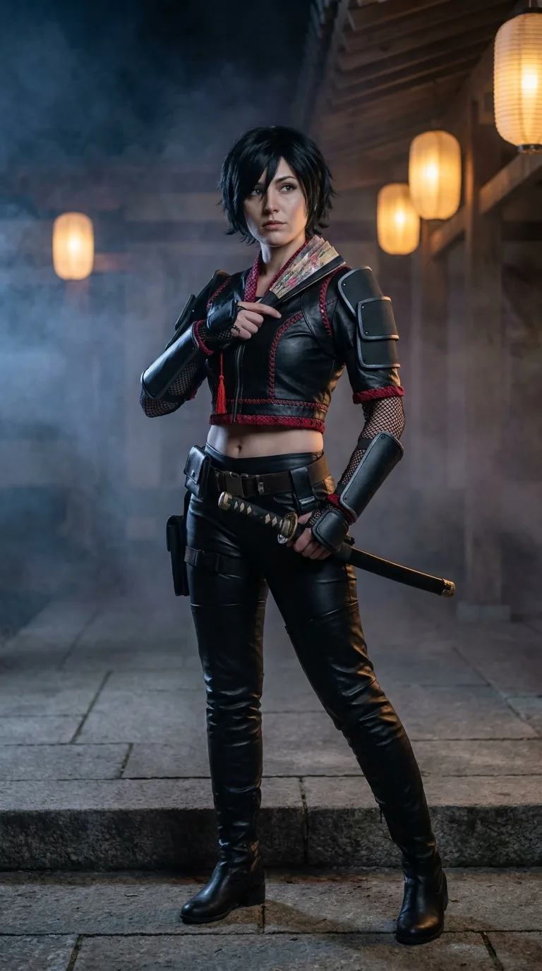 Moonlit Temple Kunoichi Cosplay Photo