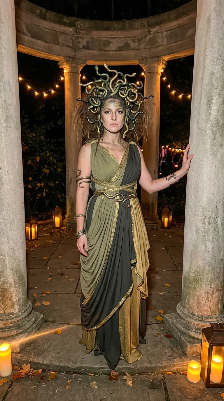 Mythic Medusa Halloween Costume Portrait