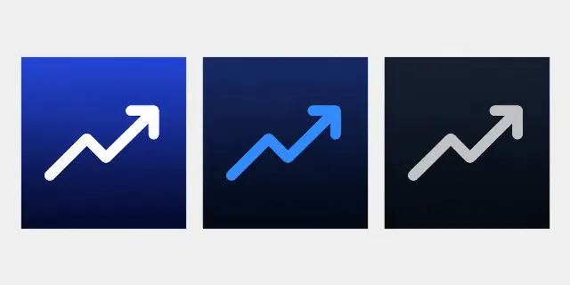 Navy Gradient Stock Investing App Icon
