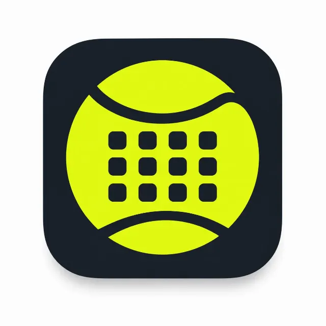 Neon Tennis Booking App Icon