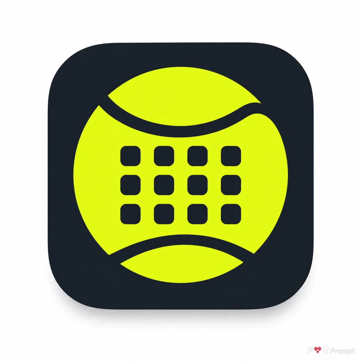 Neon Tennis Booking App Icon