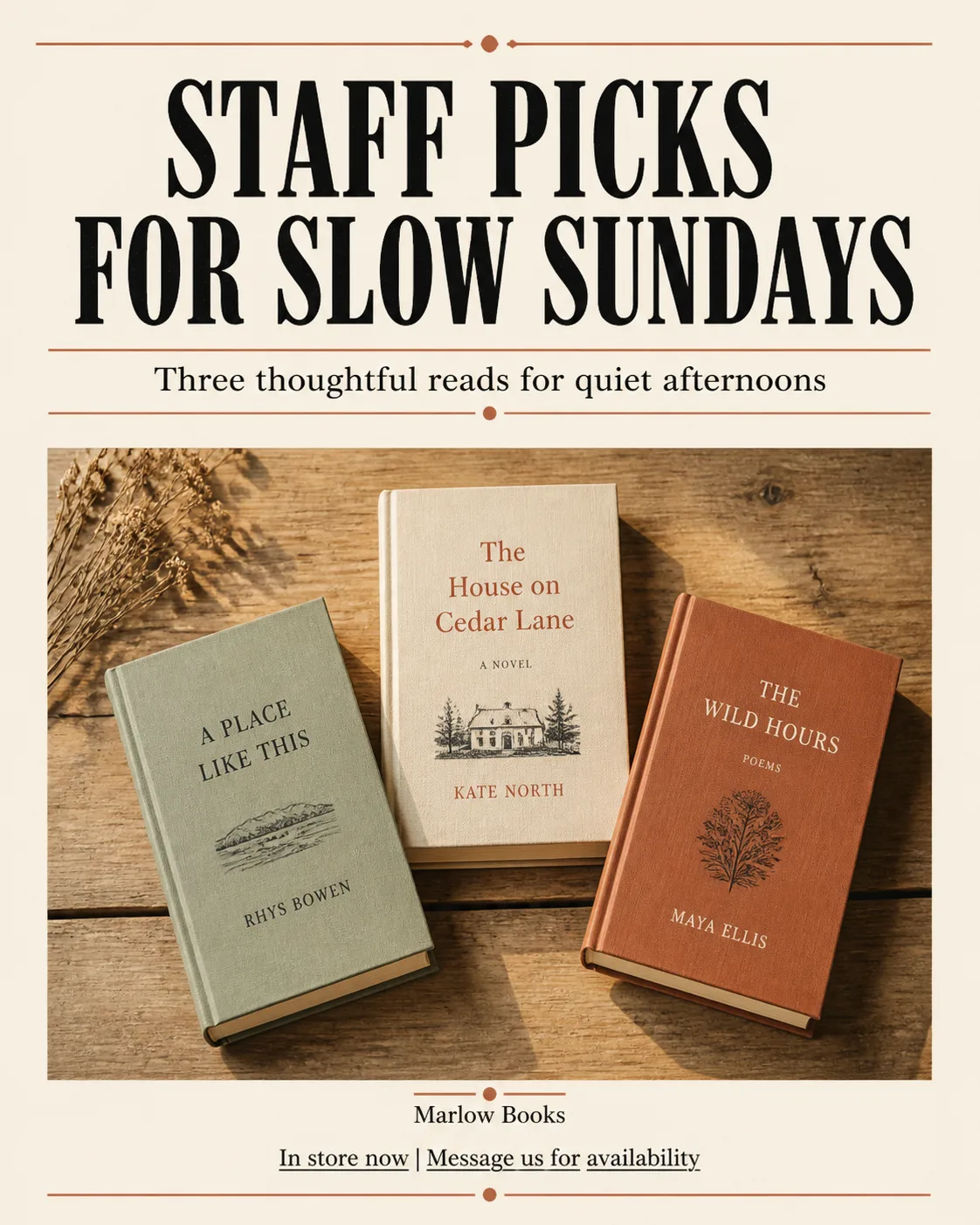 Newspaper Style Bookstore Picks Post