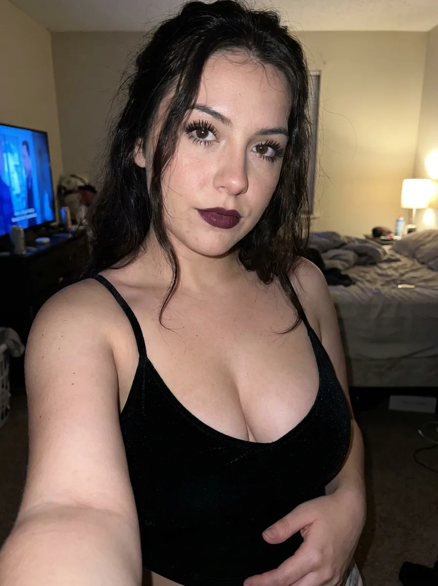 Night TV Glow Velvet Cami Selfie