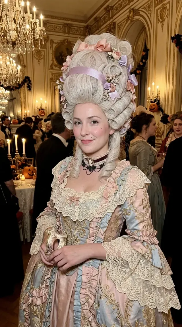 Pastel Rococo Halloween Costume Portrait