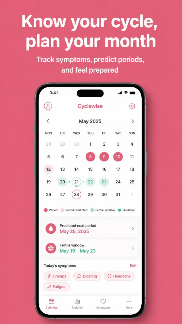 Period Tracker App Store Screenshot