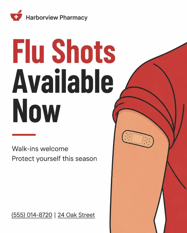 Pharmacy Flu Shot Instagram Post
